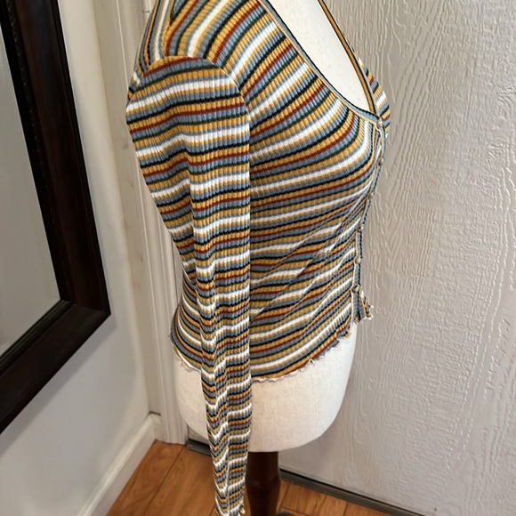 Retro Knit Striped Cardigan - Picture 5 of 6